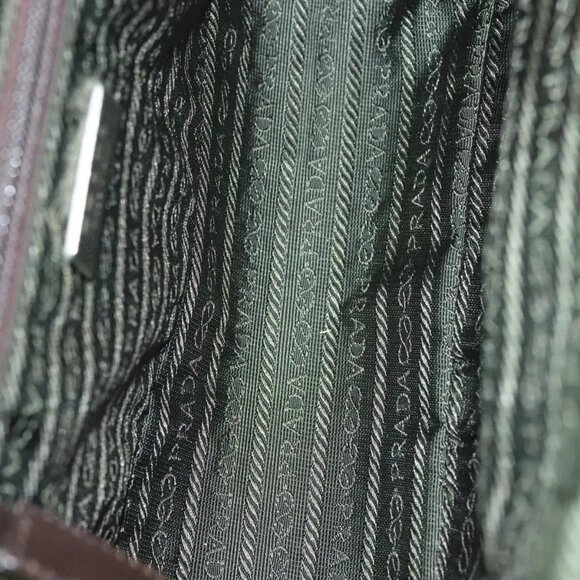 PRADA Hand Bag Canvas Leather Beige Brown Auth bs29303 - Picture 10 of 16